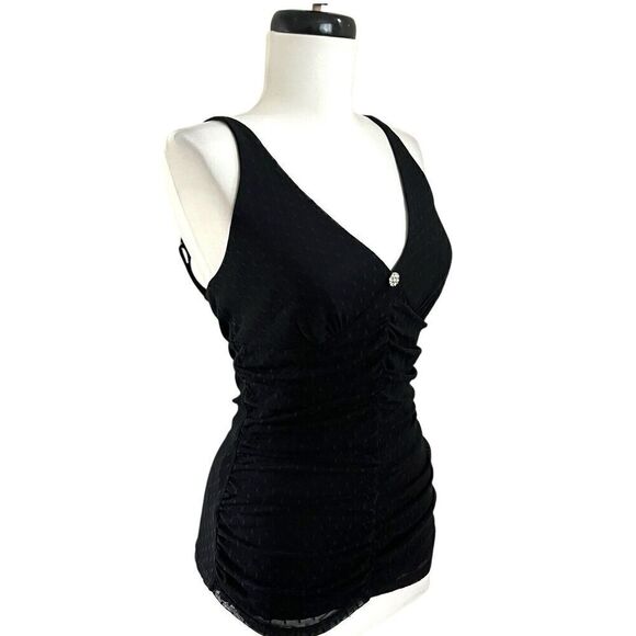 Vintage Express Lace Jeweled Top Size Size S Sheer Whimsigoth Fairy Grunge Y2K - Picture 2 of 14